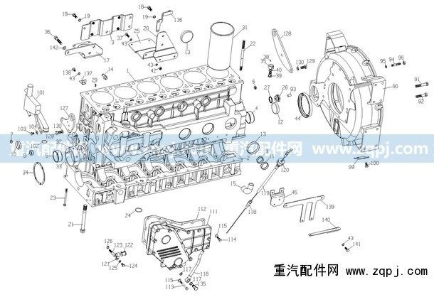 R61540010009,單缸空壓機正時齒輪室,濟南馳納重型汽車進出口貿易有限公司