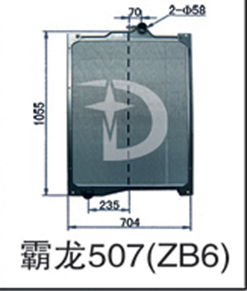 霸龍507（ZB6）,散熱器,濟(jì)南鼎鑫汽車散熱器有限公司
