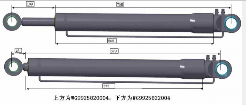 WG9925820004,高地板駕駛室舉升油缸,濟南佑豐經貿有限公司（原鎬煜）