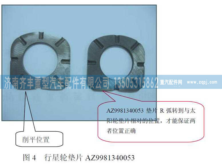 AZ9981340053,AC16輪邊行星輪墊片,濟南鐵鹿汽車零部件有限公司