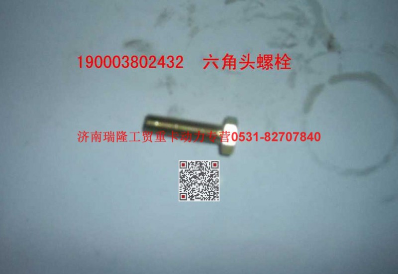 90003802432,六角頭螺栓,濟南瑞隆工貿(mào)重卡動力專營