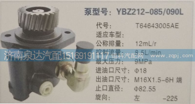 T64643005AE,轉向泵,濟南泉達汽配有限公司