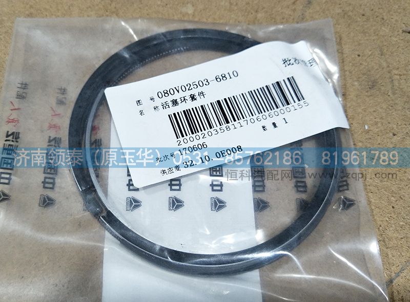 080V02503-6810,活塞環(huán)套件,濟(jì)南領(lǐng)泰（原玉華）汽車(chē)零部件有限公司