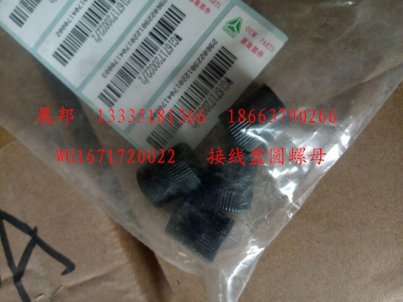 WG1671720022,接線盒圓螺母,濟(jì)南冠澤卡車配件營(yíng)銷中心
