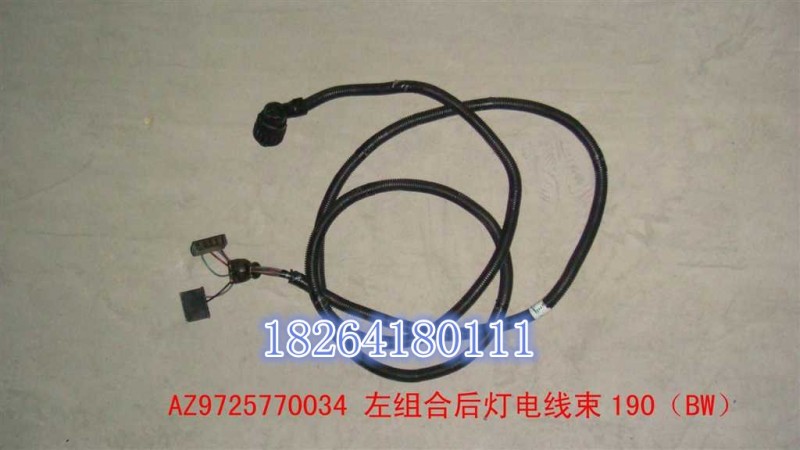 AZ9725770034,左組合后燈電線束190（BW）,濟南百思特駕駛室車身焊接廠