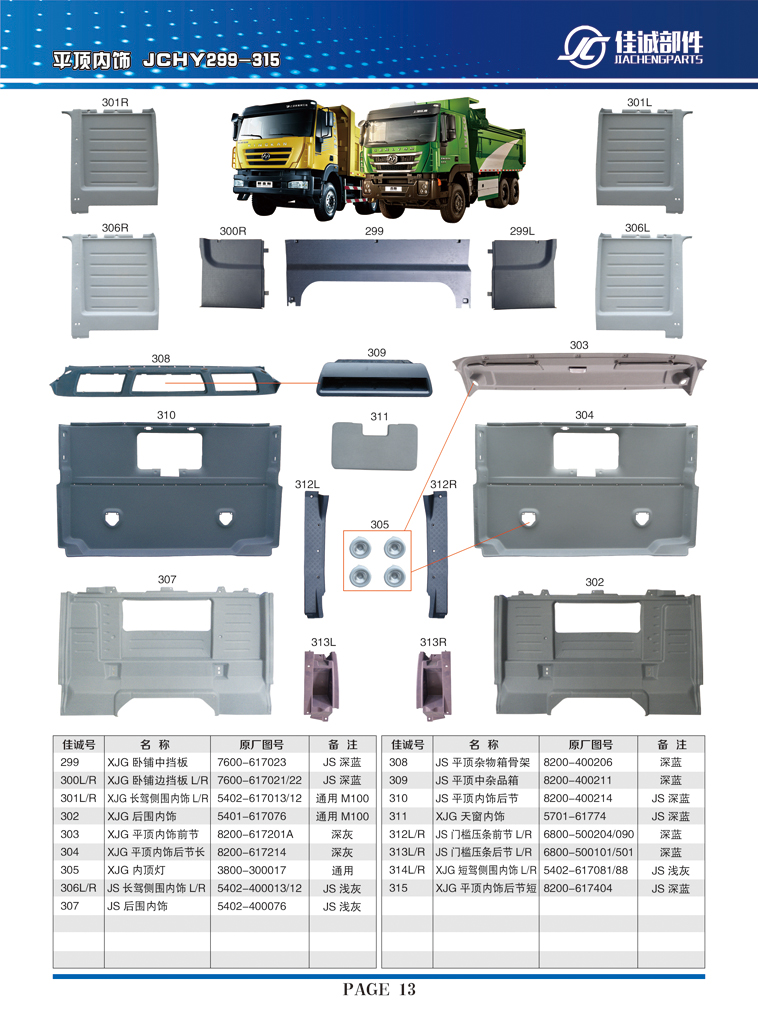紅巖杰獅平頂內飾后節(jié)8200-400214/8200-400214
