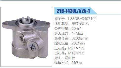 L38DB-3407100,轉(zhuǎn)向助力泵,濟(jì)南泉達(dá)汽配有限公司