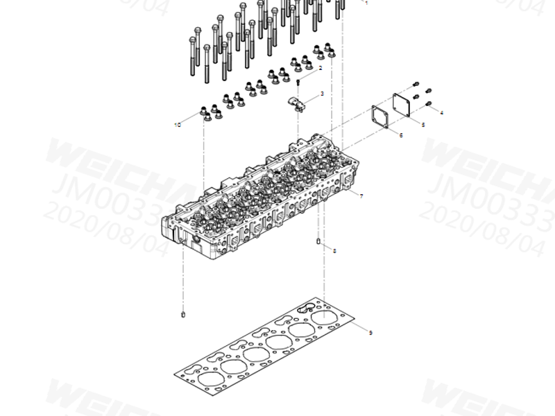 611600040014,Cylinder gasket,濟(jì)南向前汽車(chē)配件有限公司