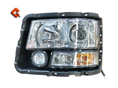 DZ93189723050,left headlamp（Electrically controlled）,濟(jì)南向前汽車配件有限公司