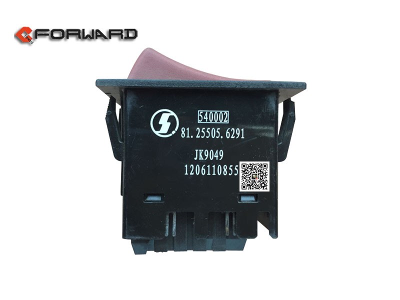 81.25505.6291,Emergency alarm warping plate switch,濟南向前汽車配件有限公司