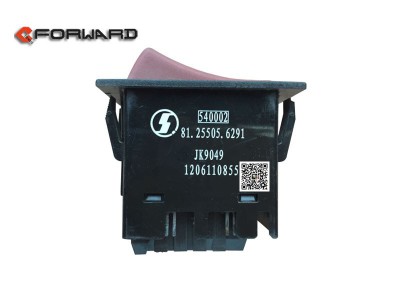 81.25505.6291,Emergency alarm warping plate switch,濟南向前汽車配件有限公司