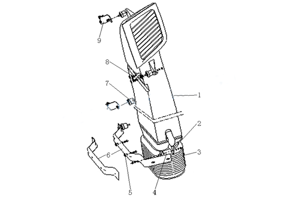 WG9925190018,Air intake,濟(jì)南向前汽車(chē)配件有限公司