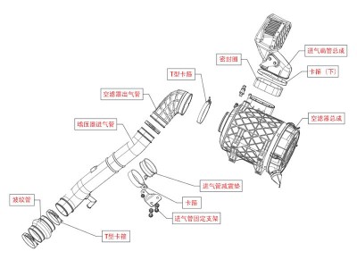 L5000,The intake system of the L5000 model,濟南向前汽車配件有限公司