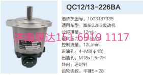 QC12/13-226BA,動力轉向齒輪泵,濟南泉達汽配有限公司