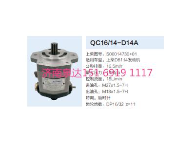 QC16/14-D14A,動(dòng)力轉(zhuǎn)向齒輪泵,濟(jì)南泉達(dá)汽配有限公司