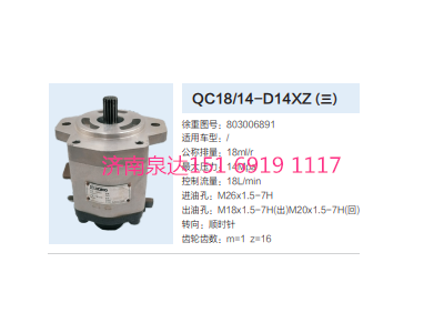 QC18/14-D14XZ,動力轉(zhuǎn)向齒輪泵,濟南泉達汽配有限公司