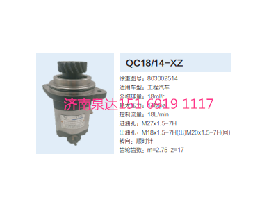 803002514,動力轉(zhuǎn)向齒輪泵,濟南泉達汽配有限公司