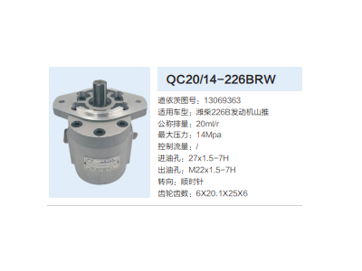 QC20/14-226BRW,動力轉(zhuǎn)向齒輪泵,濟南泉達汽配有限公司