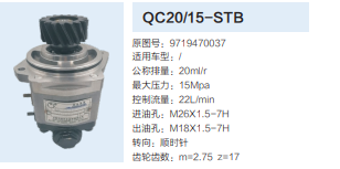 QC20/15-STB,動(dòng)力轉(zhuǎn)向齒輪泵,濟(jì)南泉達(dá)汽配有限公司