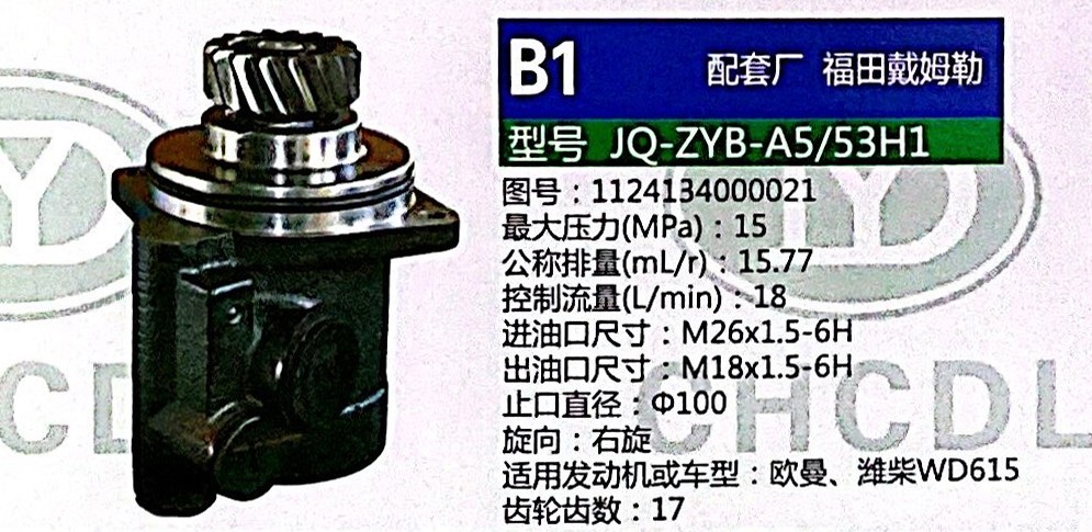 1124134000021,轉(zhuǎn)向助力泵,濟南泉達(dá)汽配有限公司