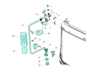 DZ13241770040,Rearview mirror assembly,濟南向前汽車配件有限公司