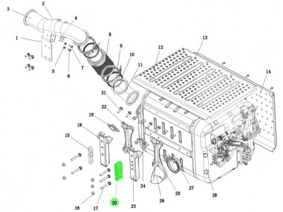 DZ96319740354   SCR箱墊套,SCR box gasket,濟(jì)南向前汽車(chē)配件有限公司