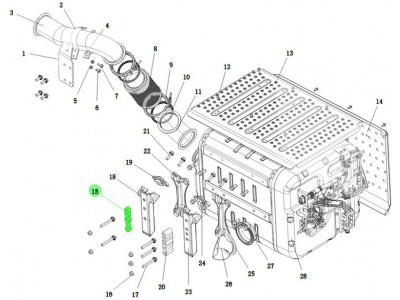 DZ97259543531  SCR箱墊套,SCR box gasket,濟(jì)南向前汽車配件有限公司