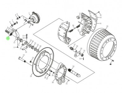 188000440021   調(diào)整臂（右）,Brake adjusting arm (right),濟(jì)南向前汽車配件有限公司
