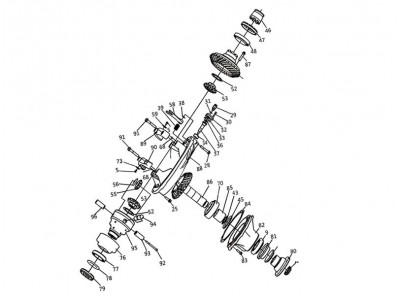 FDCZ16331593200016 后橋主減總成,Rear axle main reduction assembly,濟(jì)南向前汽車配件有限公司
