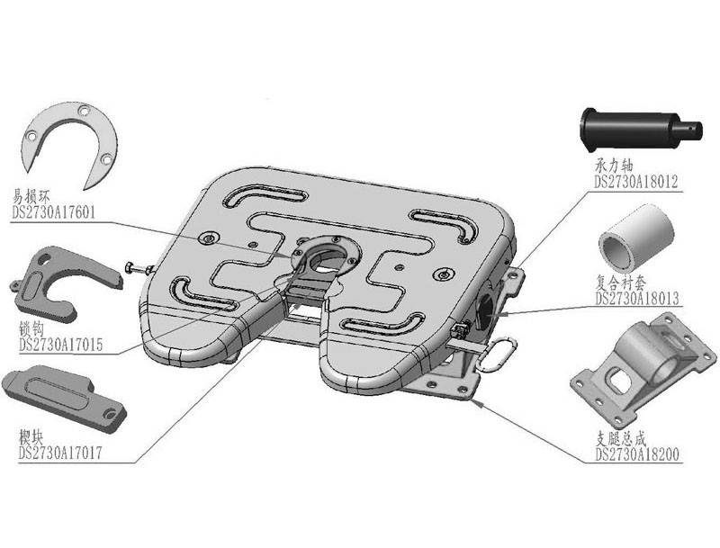 DS2730A17013  鞍座緩沖襯套,Saddle buffer bushing,濟(jì)南向前汽車(chē)配件有限公司
