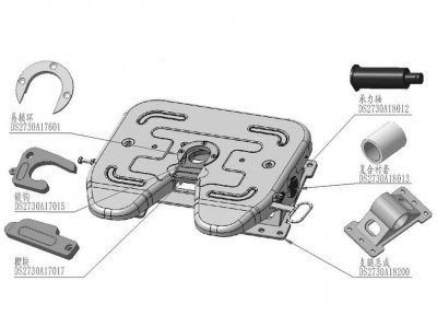 DS2730A17013  鞍座緩沖襯套,Saddle buffer bushing,濟(jì)南向前汽車(chē)配件有限公司