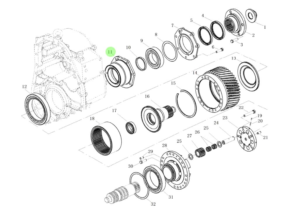 L9030317X0  差速器軸承座,Bearing housing,濟(jì)南向前汽車配件有限公司