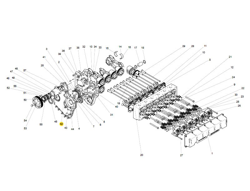 080V01305-5144,Housing covef for timing gear,濟(jì)南向前汽車配件有限公司