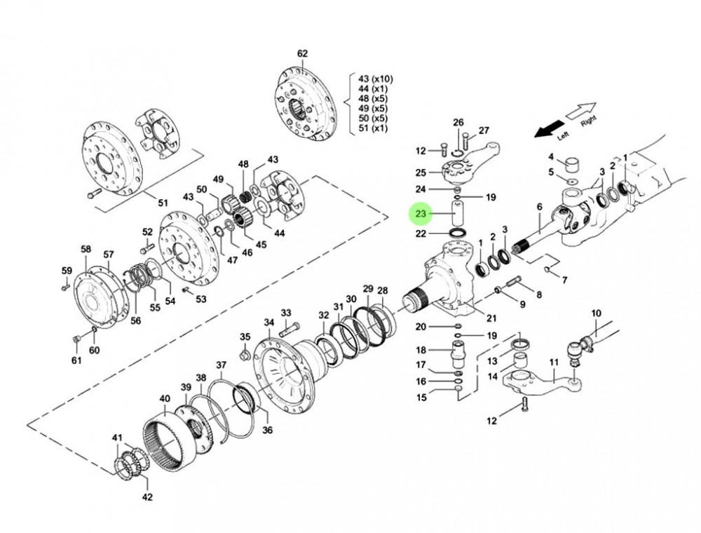 81.36305.0015  轉(zhuǎn)向節(jié)上主銷,Steering knuckle top kingpin,濟南向前汽車配件有限公司