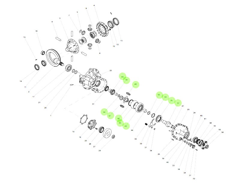 WG7117328010+001 軸間差速器,Inter-axle differential,濟(jì)南向前汽車配件有限公司