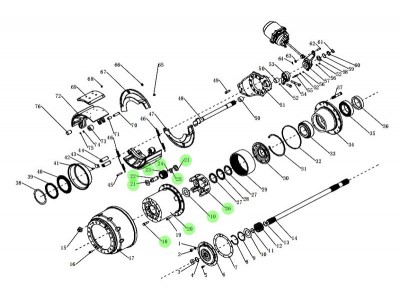 F81.35114.6111  輪邊減速器總成,Wheel reducer assembly,濟(jì)南向前汽車配件有限公司