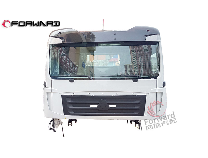 中國(guó)重汽 C7H 車身駕駛室總成-奔馳白/811-#0500-0425寬體加長(zhǎng)駕駛室體（帶后窗）