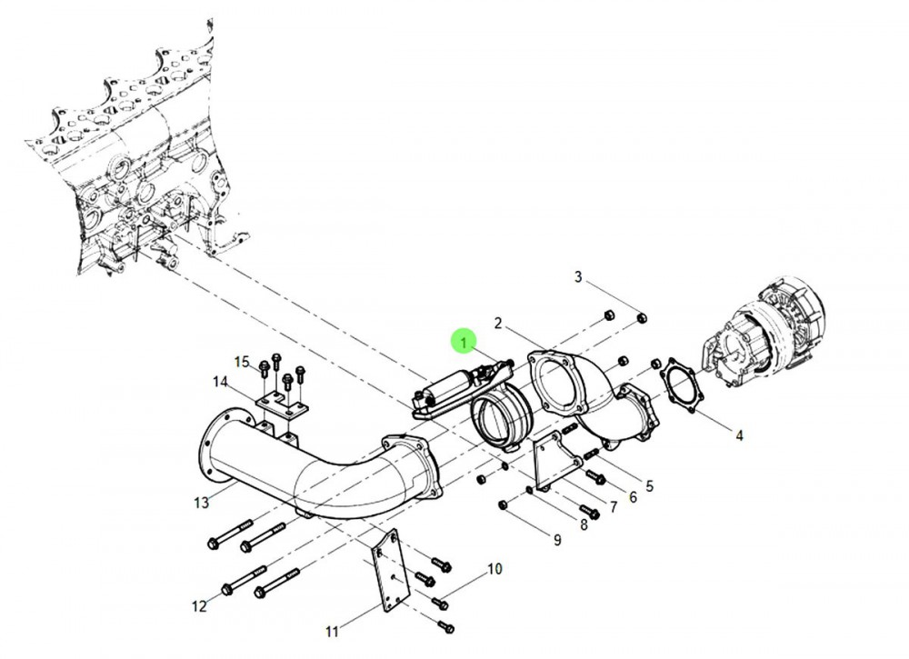 0008排氣管制動(dòng)-WP12-WP13,Exhaust pipe brake,濟(jì)南向前汽車配件有限公司