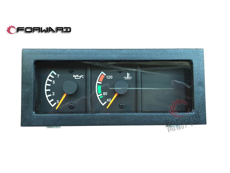 DZ9100586016 油壓-水溫組合表,Combined Oil Pressure - Water Temperature Gauge,濟南向前汽車配件有限公司
