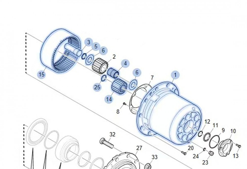 2094944  輪邊差速器,Hub reduction gear,濟(jì)南向前汽車配件有限公司