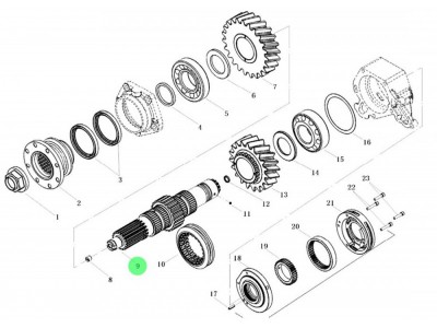 L913907301 輸入軸,Input shaft,濟(jì)南向前汽車配件有限公司
