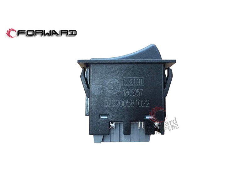 DZ9200581022  后工作燈翹板開關(guān),Rear work light rocker switch,濟(jì)南向前汽車配件有限公司