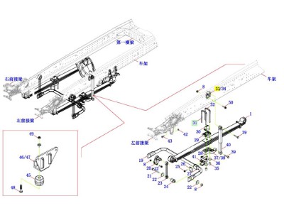 H4292190303A0 前減振器上支架,Bracket on the front shock absorber,濟(jì)南向前汽車配件有限公司