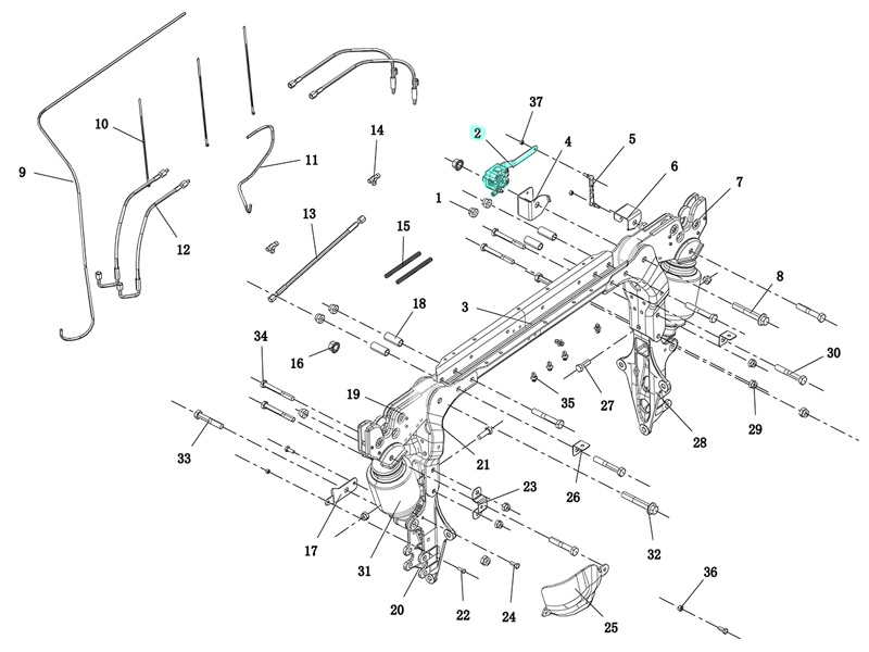 DZ15221440236 新高度閥-左后-雙口,New height valve/left rear/double port,濟(jì)南向前汽車配件有限公司