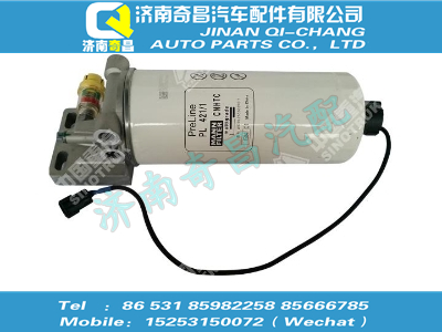 wg9925550600,黃河配件 黃河燃油粗濾器(右進(jìn)右出/帶壓差指示),濟(jì)南奇昌汽車配件有限公司