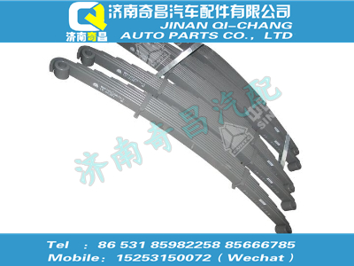 wg9725520076,汕德卡配件 汕德卡前左鋼板彈簧總成,濟南奇昌汽車配件有限公司