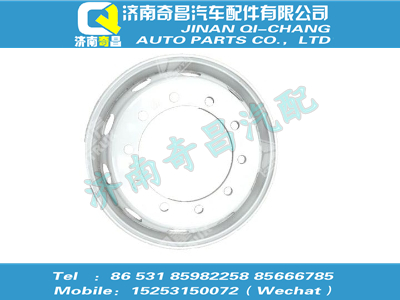 wg9925610020,汕德卡配件 汕德卡22.5×9.00加強(qiáng)型鋼車(chē)輪總成(335分布圓),濟(jì)南奇昌汽車(chē)配件有限公司