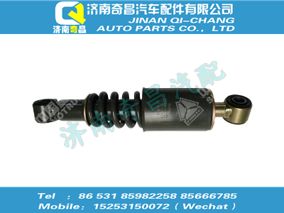 wg1664430123,豪沃配件 豪沃T7H駕駛室前懸螺旋彈簧減震器總成（348mm/雙吊環(huán)/大剛度/工程車）,濟南奇昌汽車配件有限公司