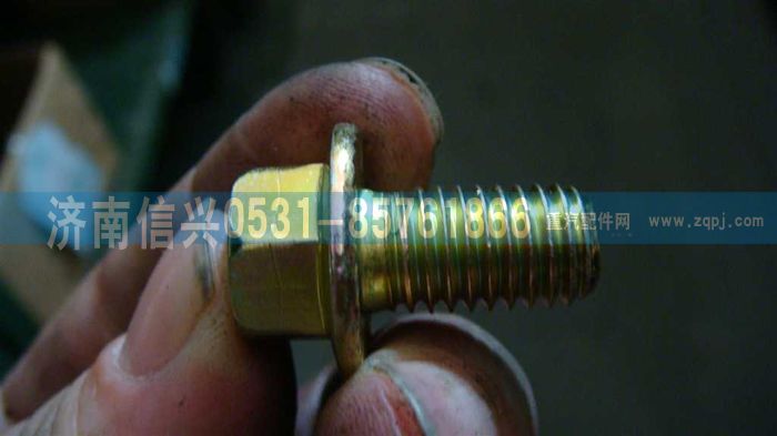 WG9981340066,六角法蘭面承面帶齒螺栓,濟(jì)南信興汽車(chē)配件貿(mào)易有限公司