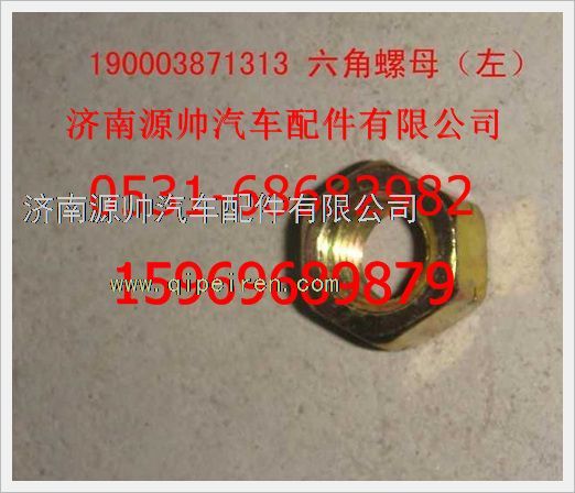 190003871313,重汽豪沃六角螺母(左)190003871313,濟南源帥汽車配件有限公司